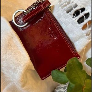 Coach card case key ring